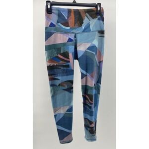 Prana Kimble Printed‎ 7/8 Legging Women Sm Colorful Peacock Mix